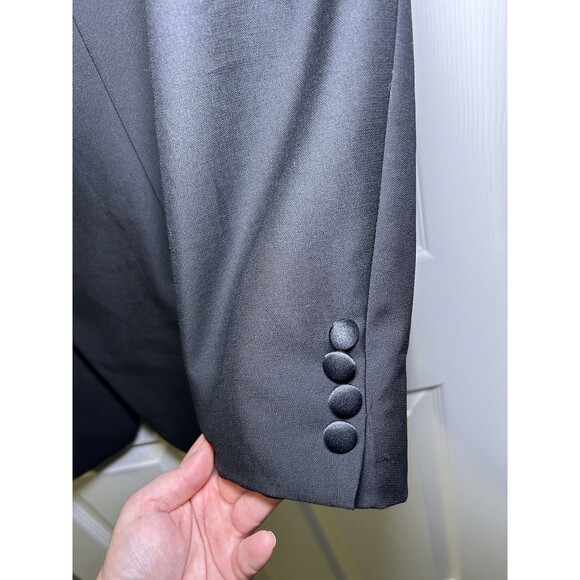 Yves Saint Laurent Men’s D’Orsay 50516 Worsted Wool Blazer Black Size 40R - Picture 5 of 8